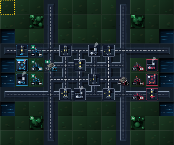 City Race 戦場マップ盤面