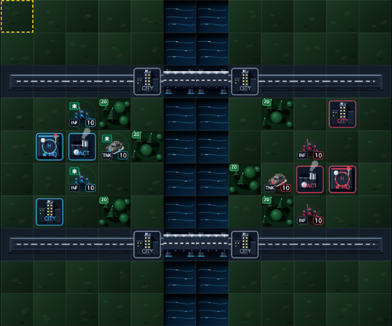 Twin Crossings 戦場マップ盤面