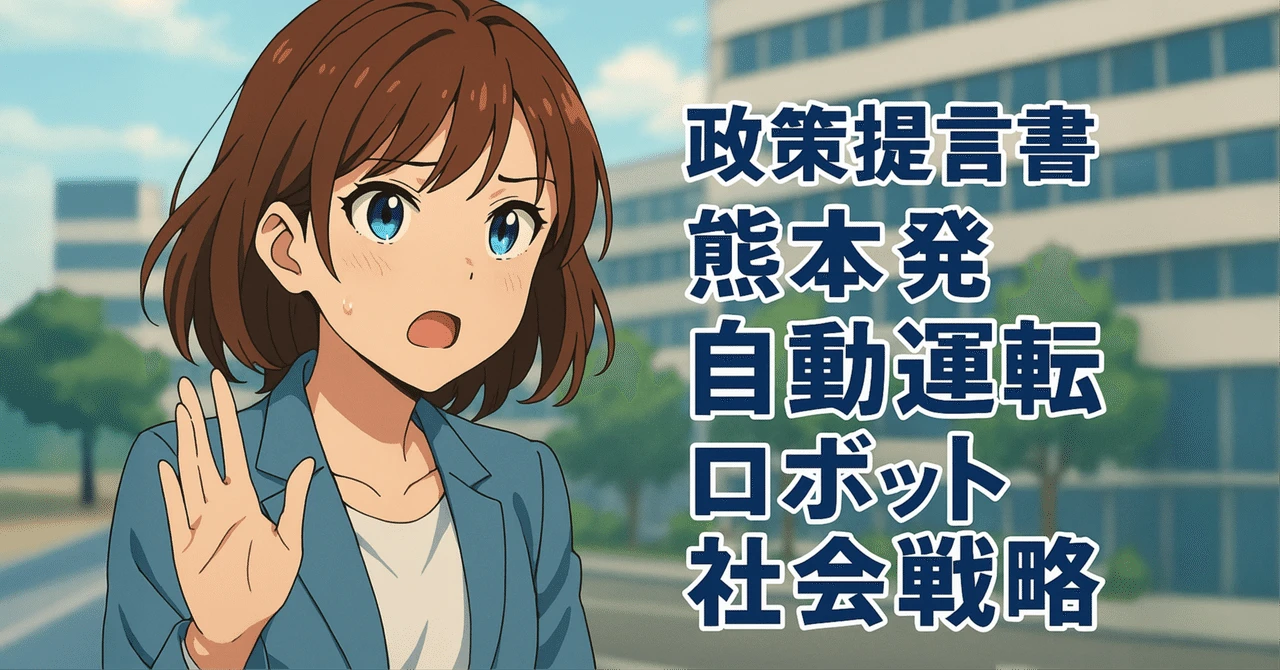 政策提言書 熊本発 自動運転 ロボット社会戦略